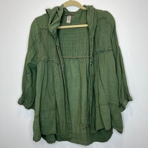 Free People Boho Relaxed Button Down Tunic